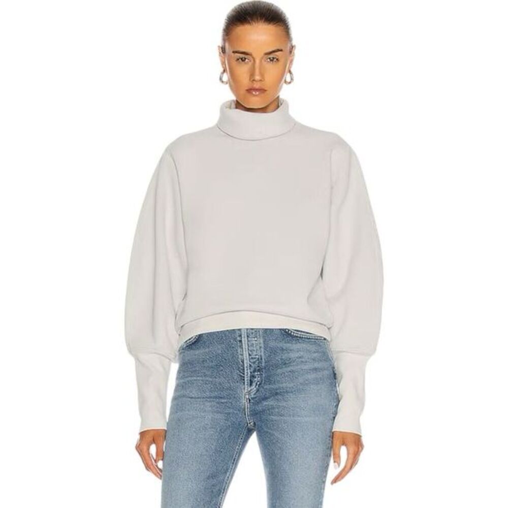 NWT AGOLDE Turtleneck Sweatshirt Size XS Ribbed‎ Trim Pullover Minimalist Chic